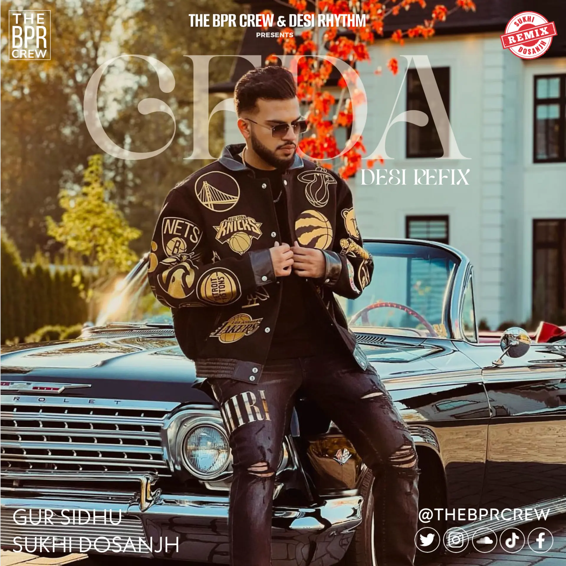 Geda (Desi Refix) — Sukhi Dosanjh remix of Gur Sidhu, cover artwork