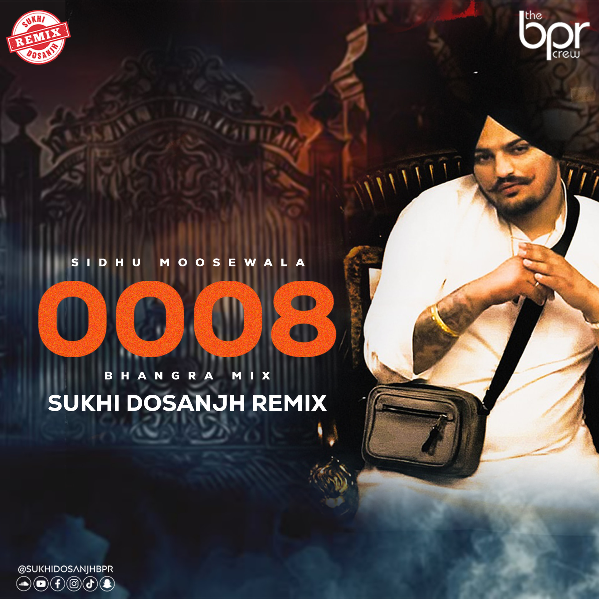 0008 (Bhangra Mix) — Sukhi Dosanjh remix of Sidhu Moosewala & Jenny Johal, cover artwork