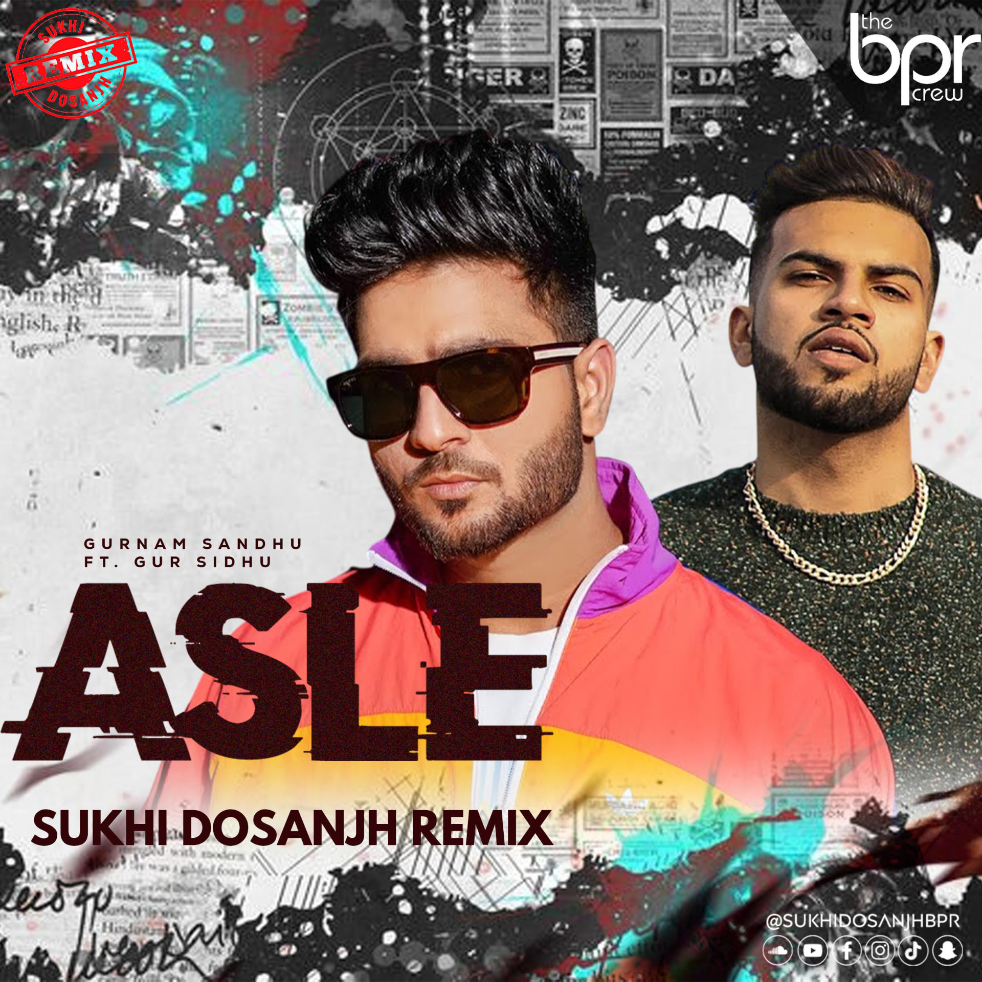 Asla (Remix) — Sukhi Dosanjh remix of Gurnam Sandhu ft. Gur Sidhu, cover artwork