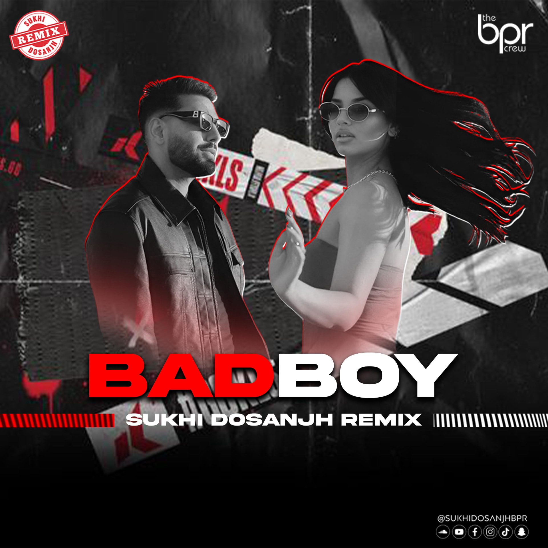 Bad Boy (Remix) — Sukhi Dosanjh remix of Prem Dhillon & Gurlez Akhtar, cover artwork