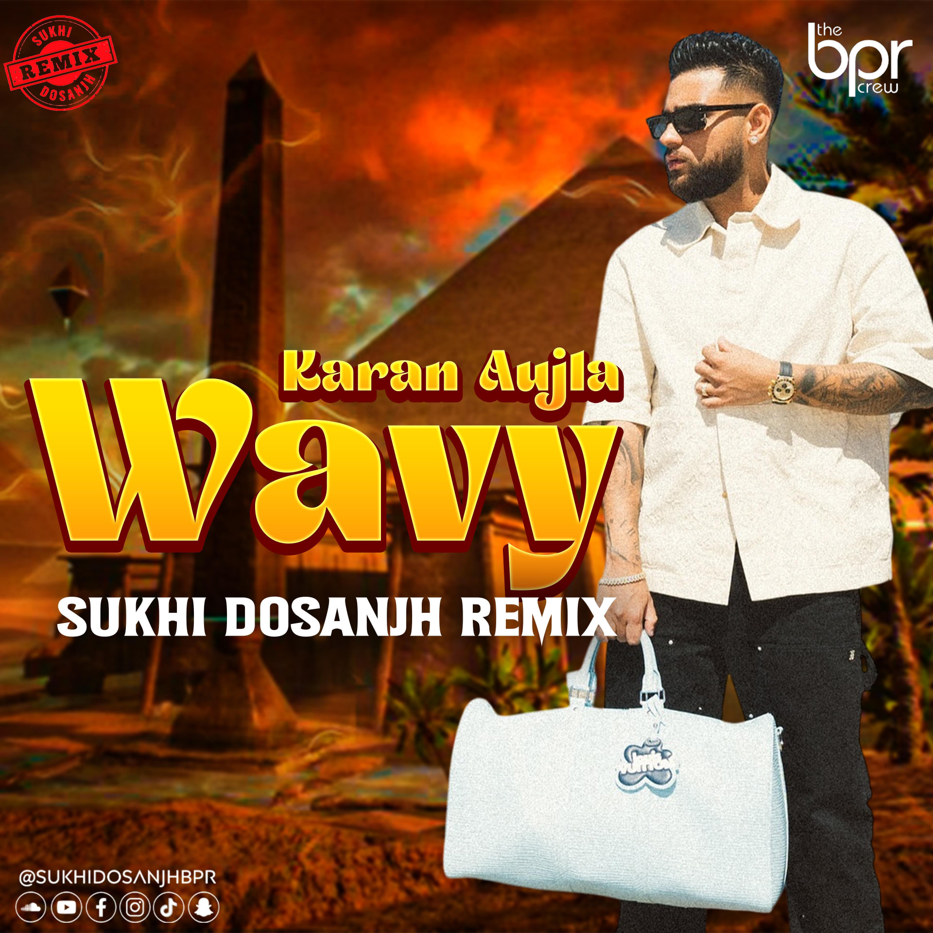 Wavy — Sukhi Dosanjh remix of Karan Aujla, cover artwork
