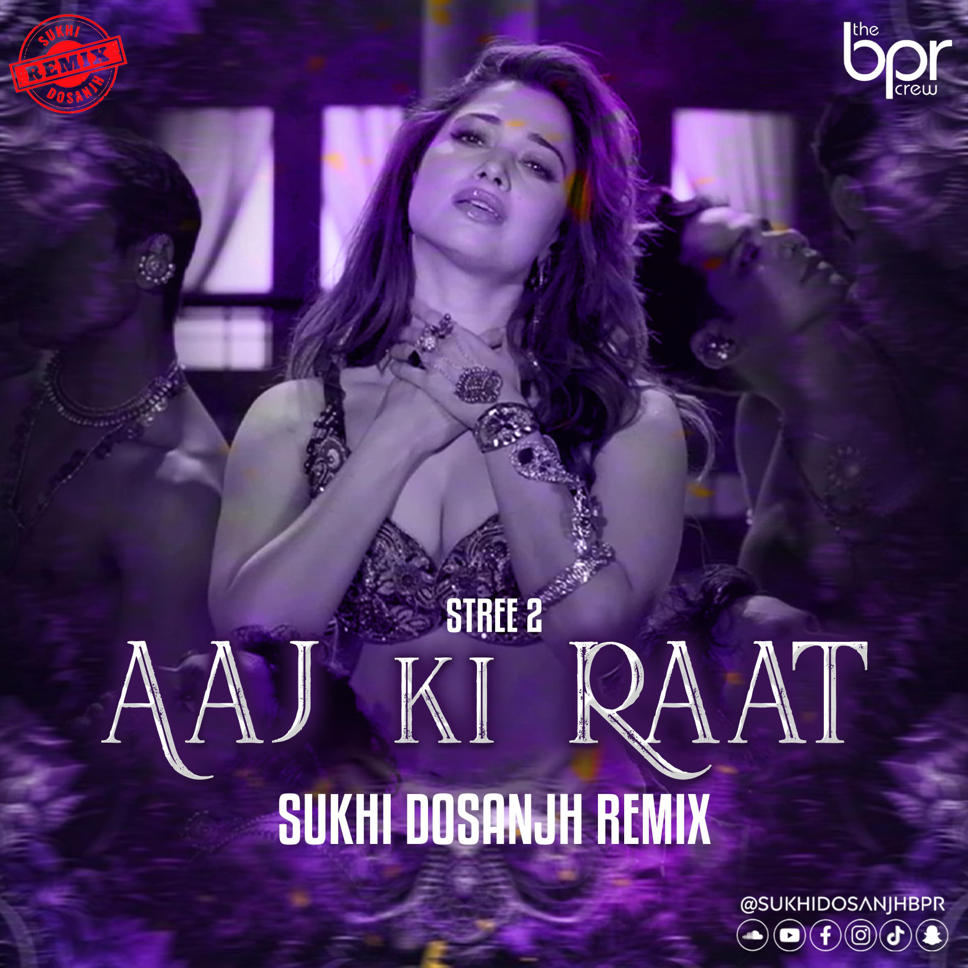 Aaj Ki Raat (Indo House Remix) — Sukhi Dosanjh remix of Stree 2, cover artwork