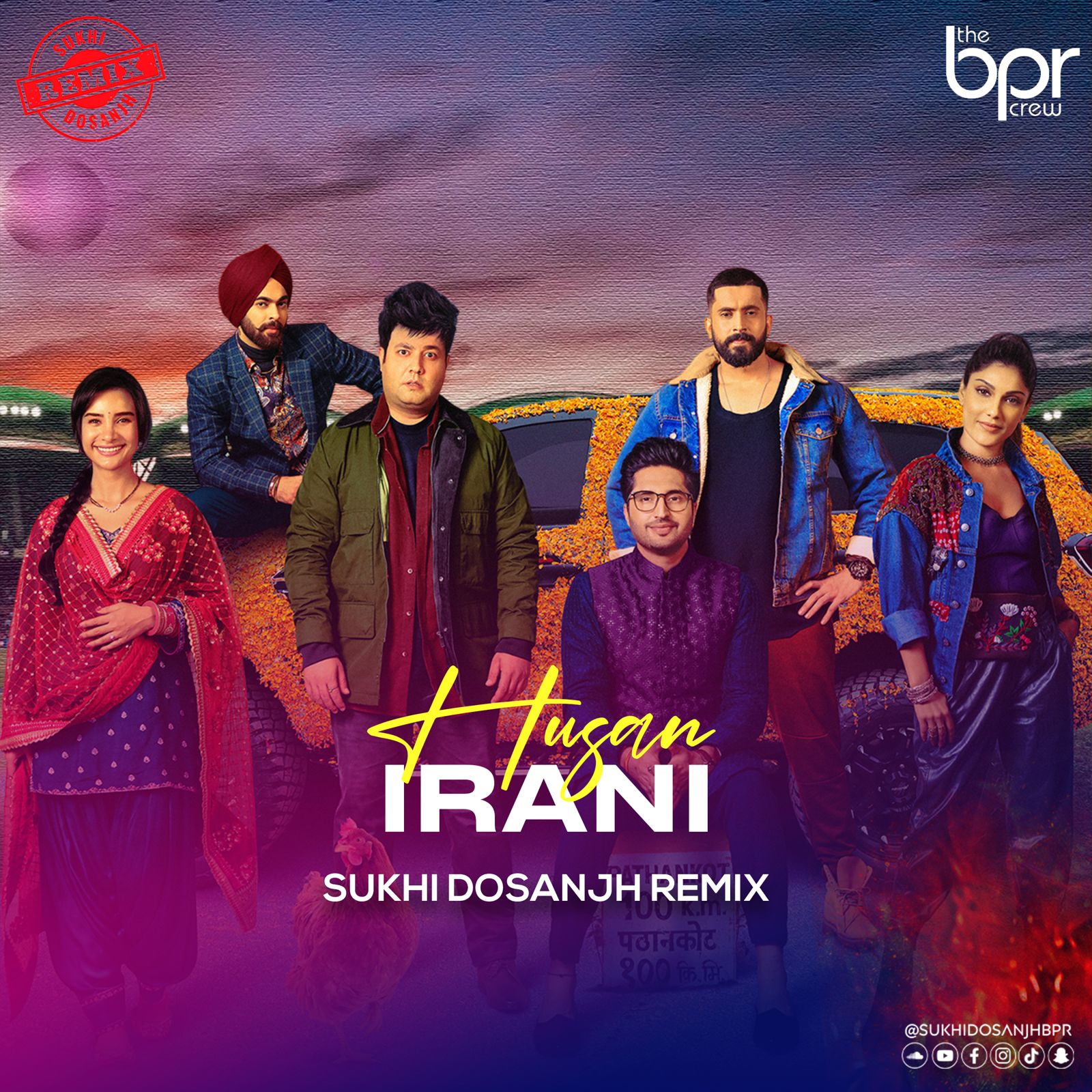 Husn Irani (Remix) — Sukhi Dosanjh remix of Guru Randhawa, cover artwork