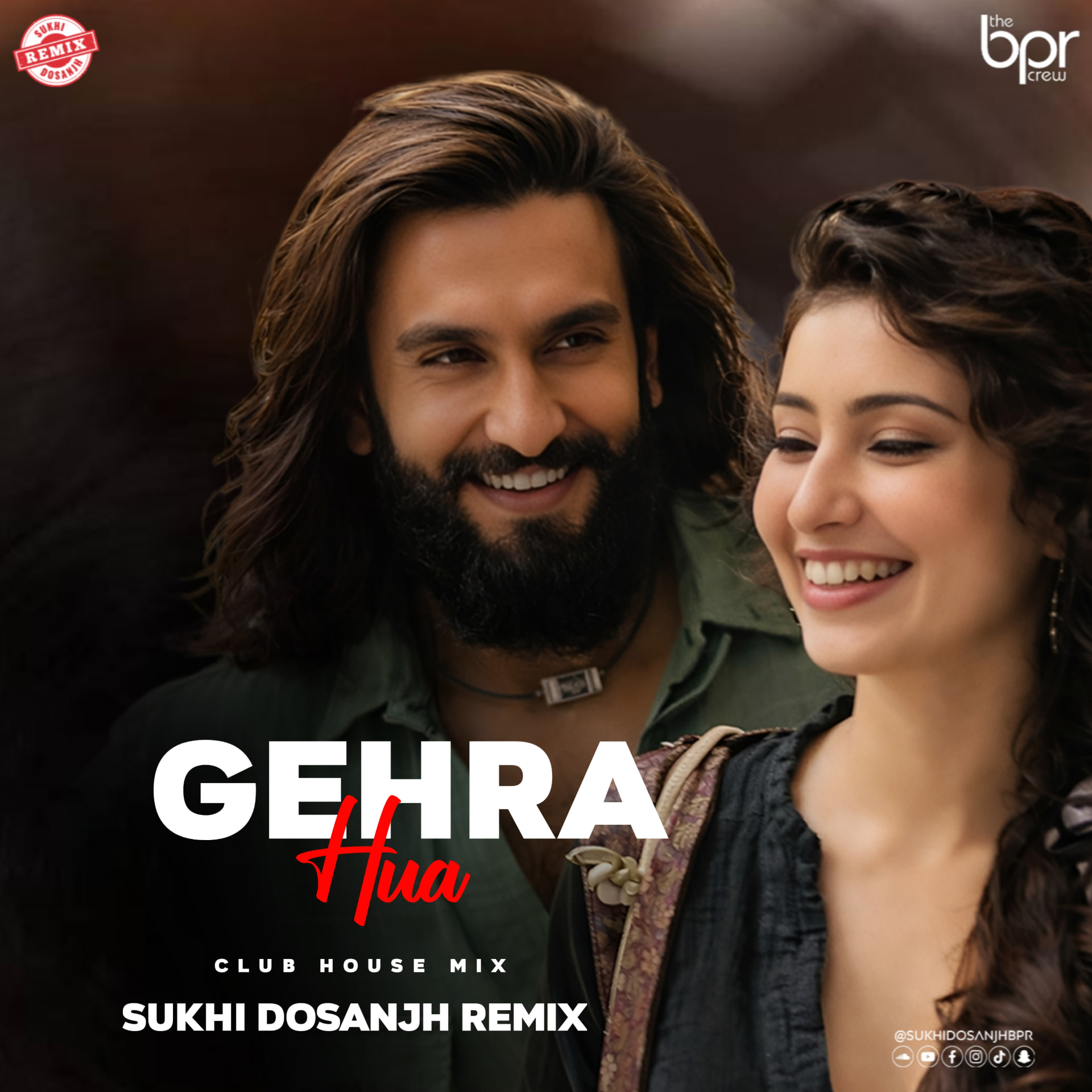 Gehra Hua (Club House Mix) — Sukhi Dosanjh remix of Dhurandhar, cover artwork