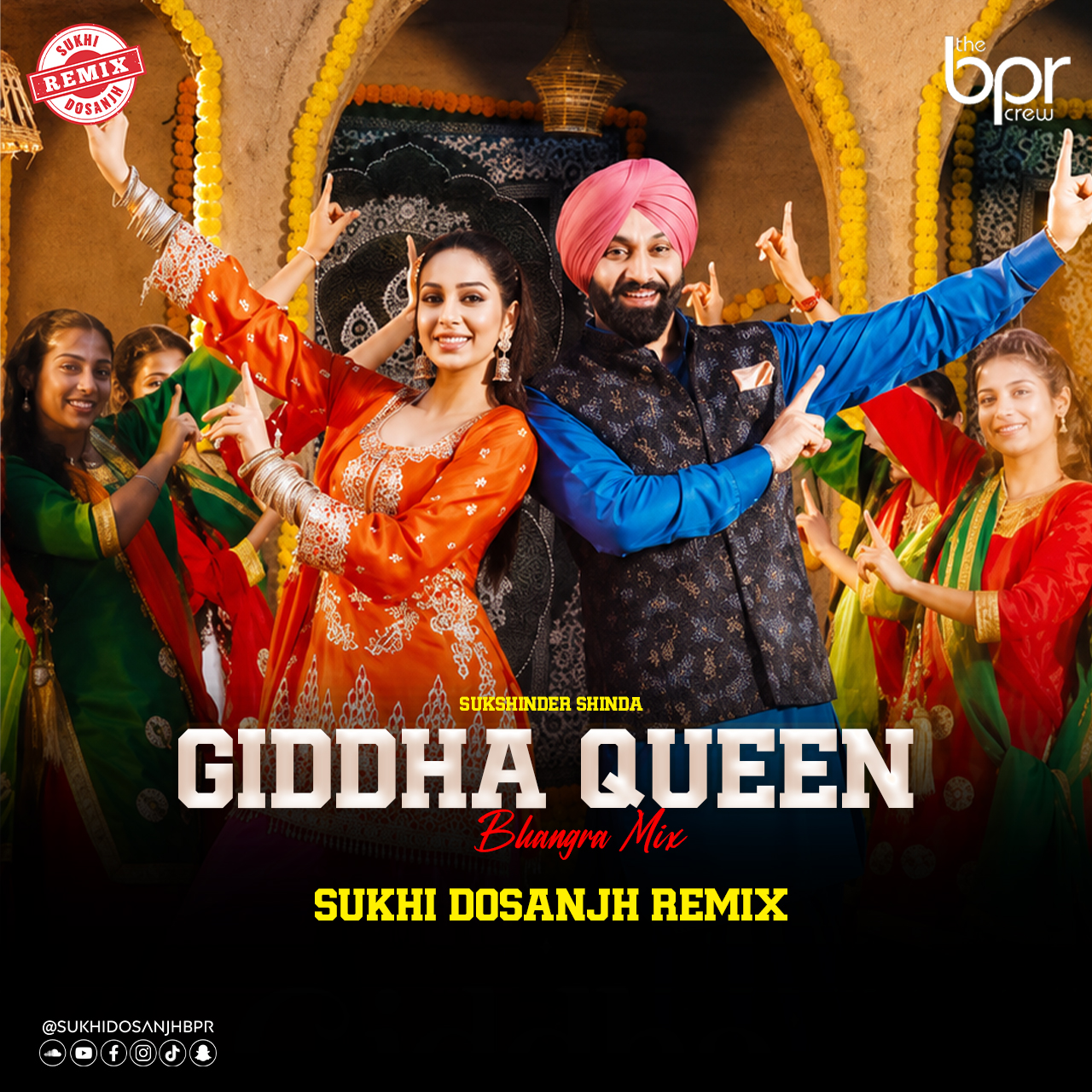 Giddha Queen (Bhangra Mix) — Sukhi Dosanjh remix of Sukshinder Shinda, cover artwork