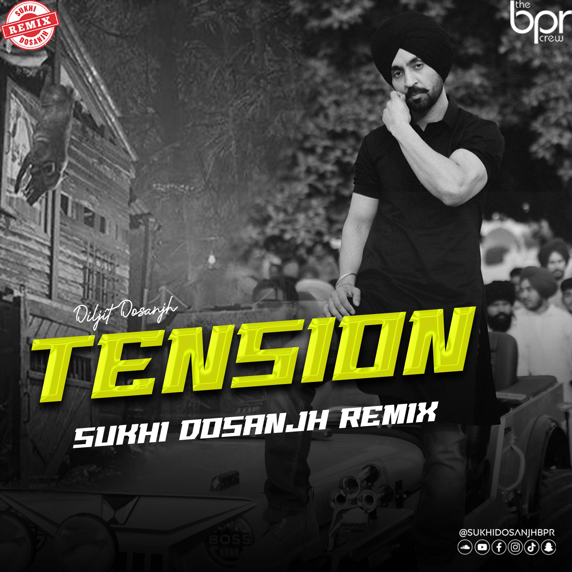 Tension — Sukhi Dosanjh remix of Diljit Dosanjh, cover artwork